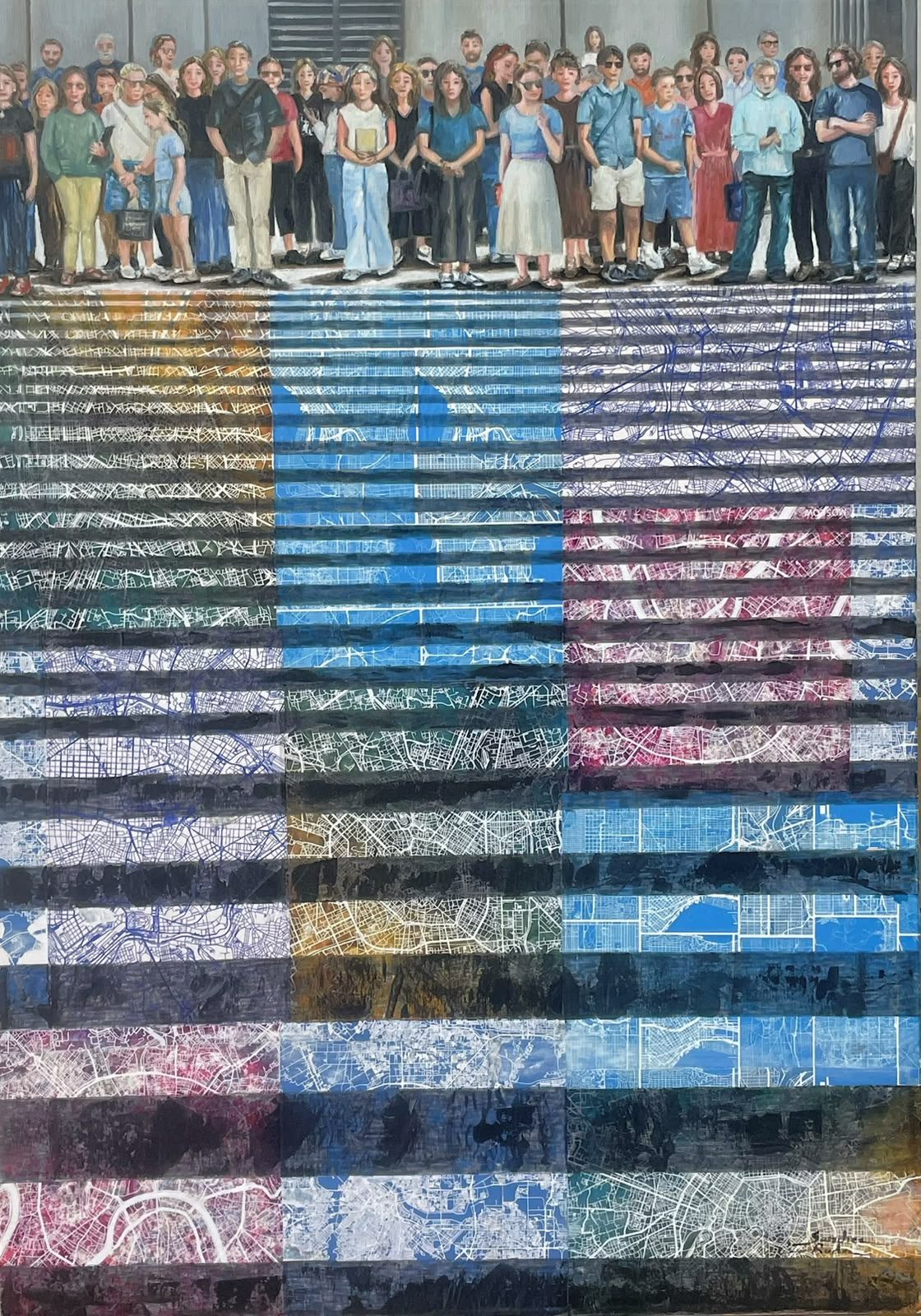 Frontera peatonal, 65 × 92 cm