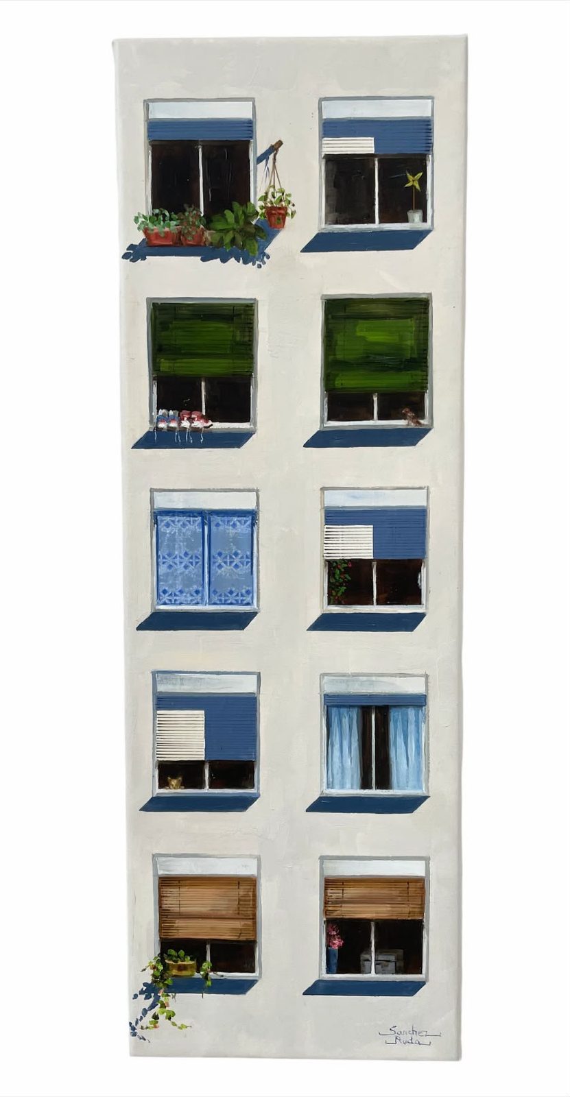 Una ventana, una historia, 20 × 60 cm
